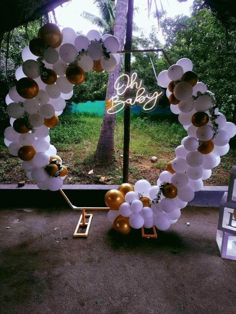 Oh Baby- White Hexagon Backdrop neon Decor - Image 3