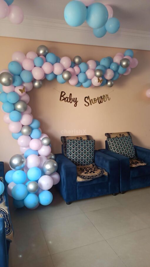 Pastel Balloons Baby Shower Decor