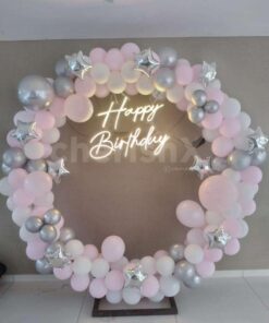 Pastel Pink and Silver Oh Baby Decor