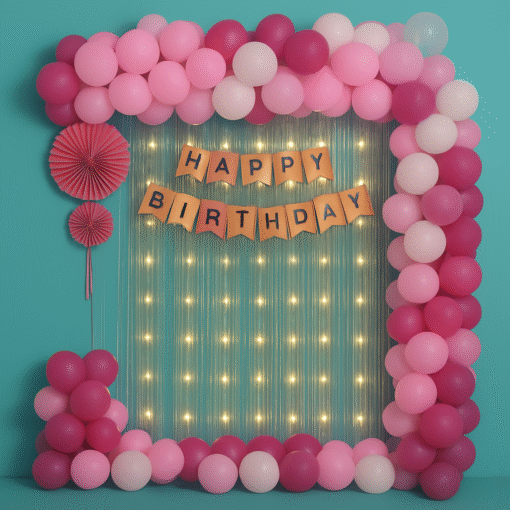 Pink and Silver Birthday Bliss Decor