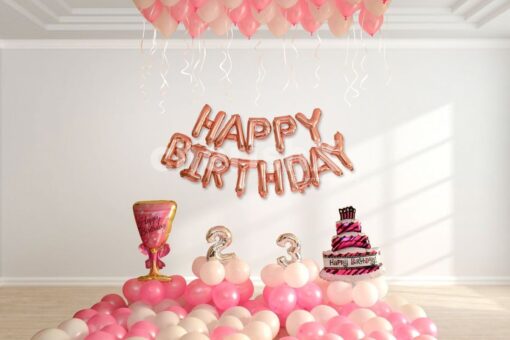 Pretty Pink & Rose Gold Birthday Decor