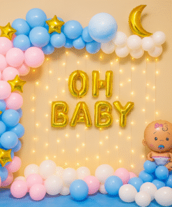 Pretty Pink & Baby Blue Baby Shower Decor