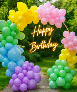 Rainbow Gala Ring Birthday Decor