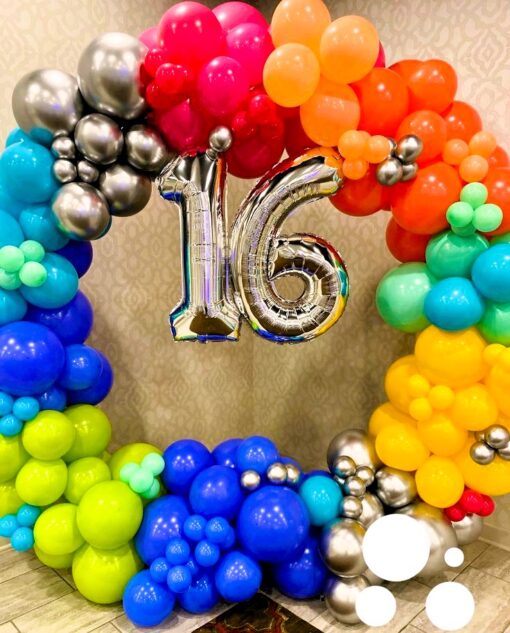 Rainbow Gala Ring Birthday Decor - Image 3