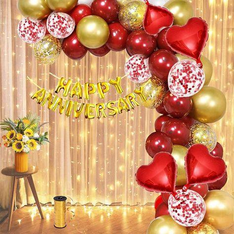 Rekindle Romance - Red and Golden Anniversary Decor - Image 3