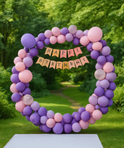 Ring Pastel Pink & Purple Birthday Decor