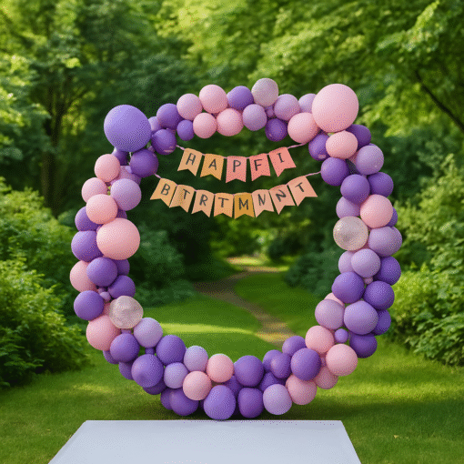 Ring Pastel Pink & Purple Birthday Decor