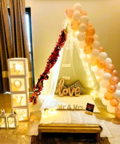 Romantic Canopy Proposal Decor