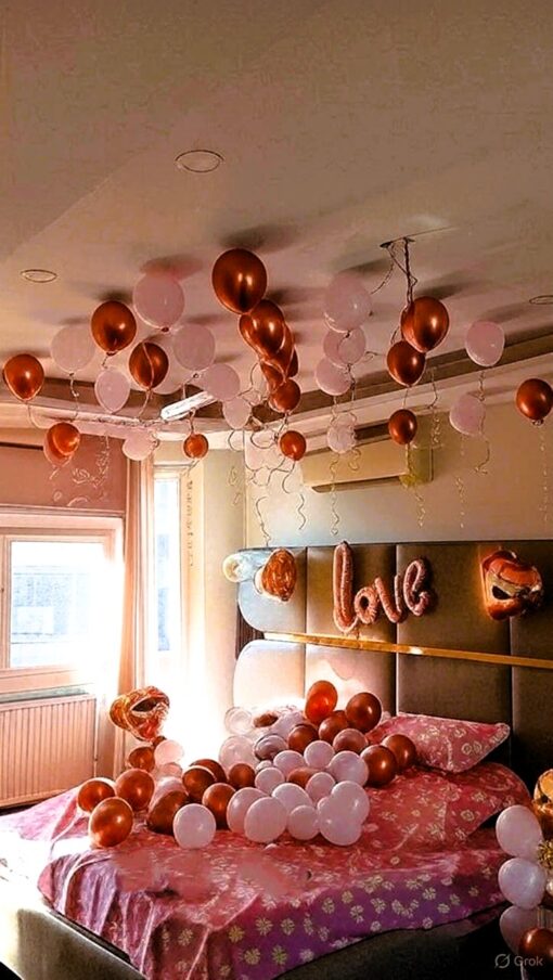 Romantic Rose Gold Valentine's Decor - Image 2