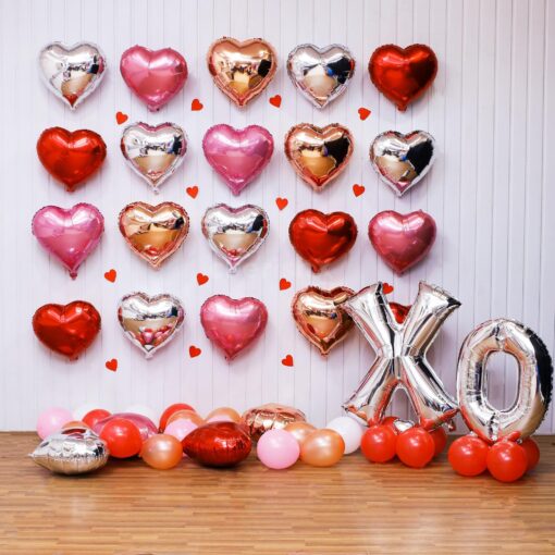 Romantic XO Balloon Backdrop Surprise