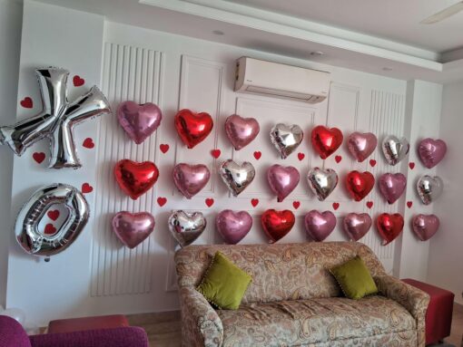 Romantic XO Balloon Backdrop Surprise - Image 2
