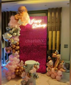 Rosegold Sequin Birthday Decor