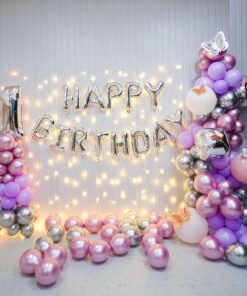 Shimmering Lavender Rose Birthday Celebration decor