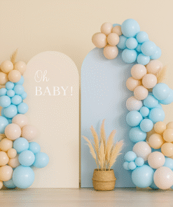 Sophisticated Blue & Brown baby shower decor