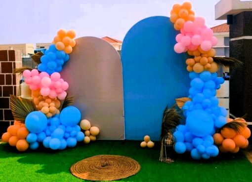Sophisticated Blue & Brown baby shower decor - Image 5