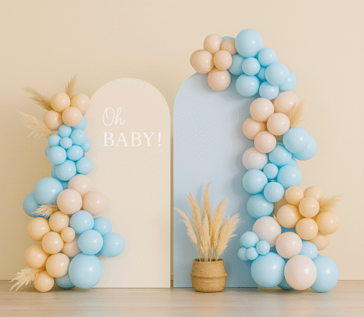 Sophisticated Blue & Brown baby shower decor