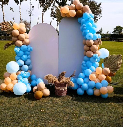 Sophisticated Blue & Brown baby shower decor - Image 2