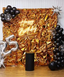 Sparkle Sphere Golden Birthday Backdrop