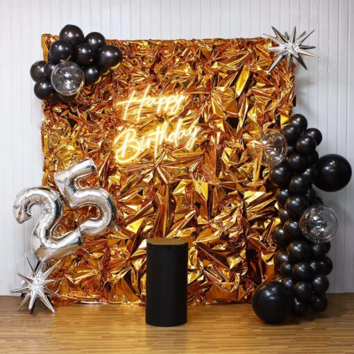 Sparkle Sphere Golden Birthday Backdrop