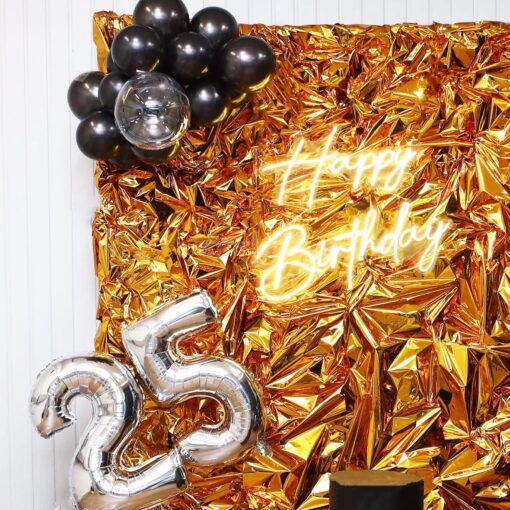 Sparkle Sphere Golden Birthday Backdrop - Image 2