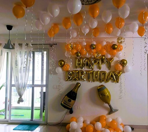 White & Peach Birthday Celebration Decor - Image 2