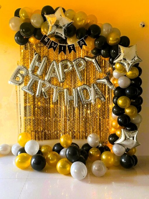 Black and Golden Birthday decor - Image 2