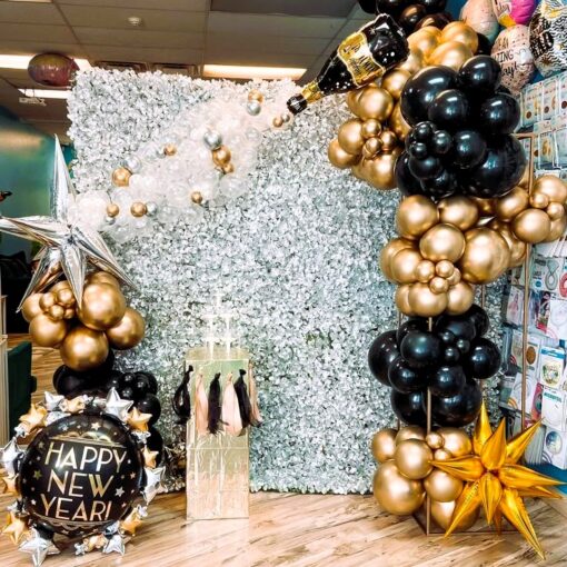 Black-Gold-Silver Trio Birthday Decor - Image 4