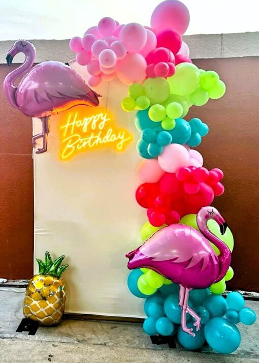 Flamingo Balloon Bliss Kids Birthday theme - Image 2