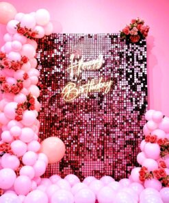 Pastel Pink & Rose Gold Sequin Decor