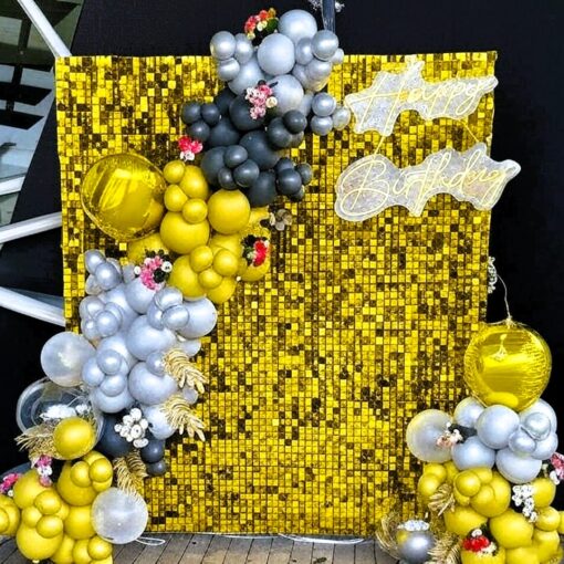 Shimmery Sequin Golden Birthday Decor - Image 3
