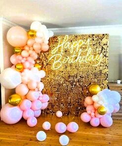 Dazzling Golden Sequin wall backdrop Decor