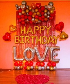 Romantic Red Theme Birthday Decor