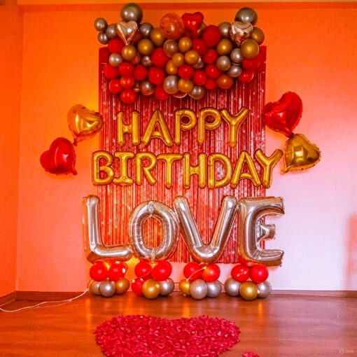 Romantic Red Theme Birthday Decor