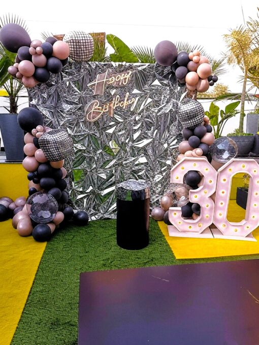 Black-Gold-Silver Trio Birthday Decor - Image 2