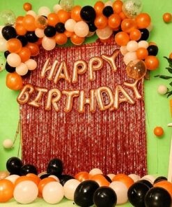Rose Gold & Black Birthday Decor