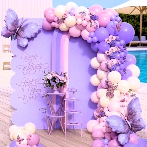Luxurious Lavender Pool Party Decor