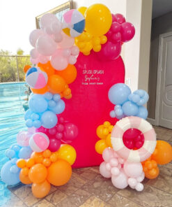 Vibrant Poolside Oasis Decor