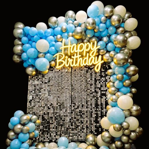 Ice Blue Sequin Birthday Celebration theme
