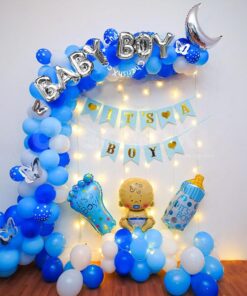 Blue Theme Welcome Baby Boy Decor