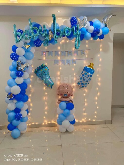 Blue Theme Welcome Baby Boy Decor - Image 2