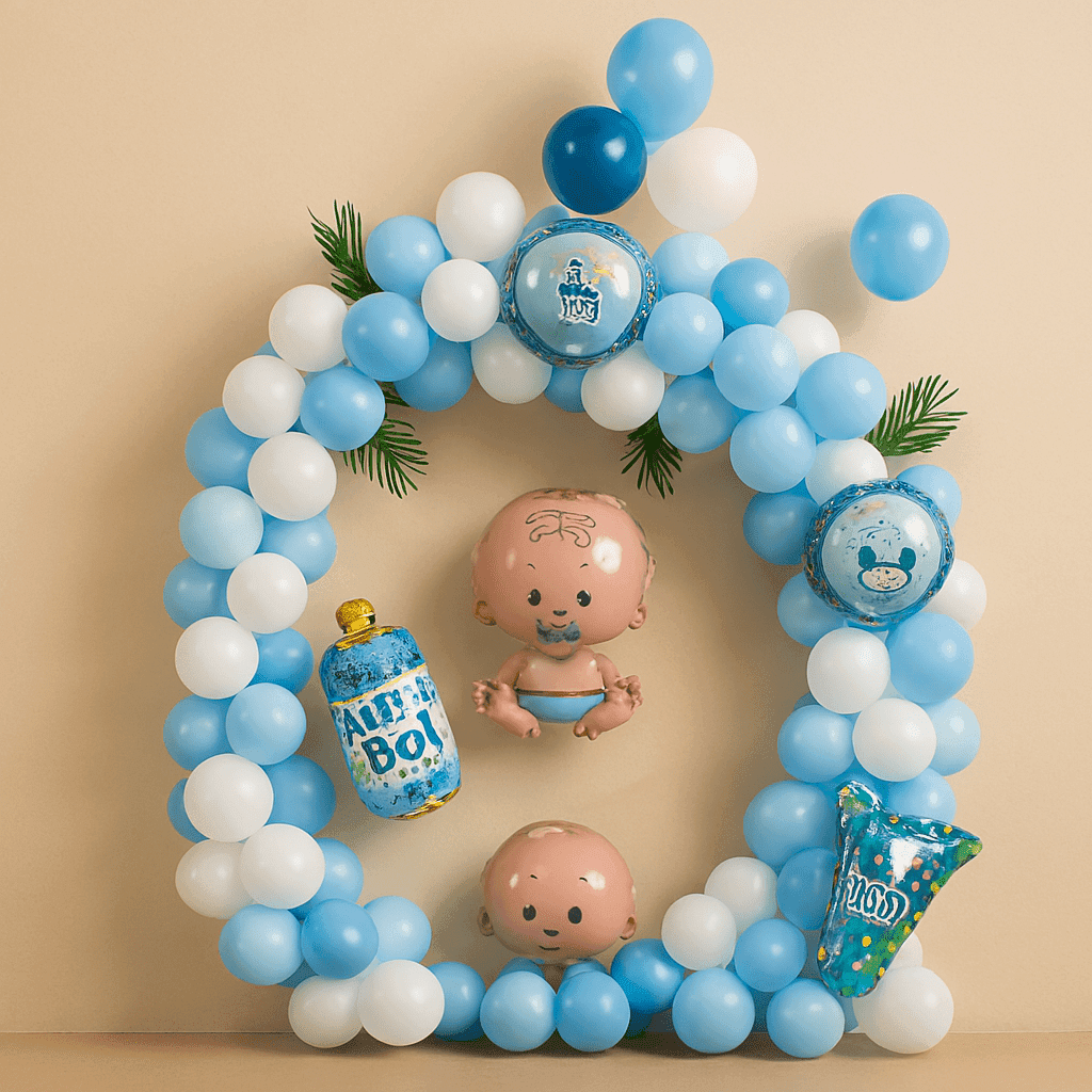 Celebrate His Arrival- Pastel Blue Welcome Baby Boy Decor