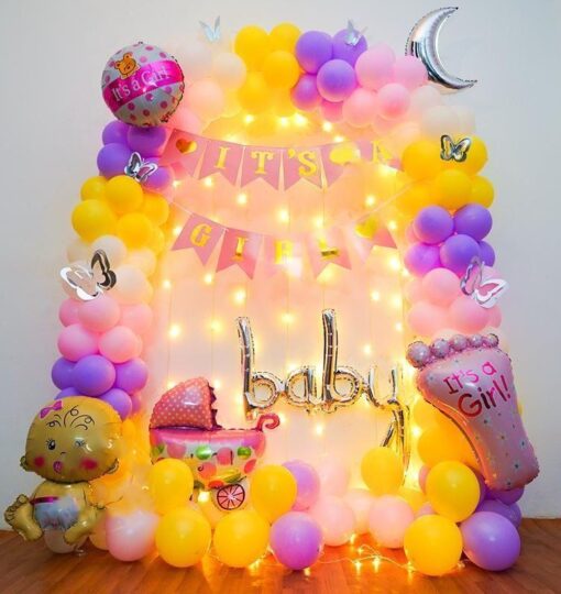 Pastel Pink & White Welcome Baby Girl Decor - Image 2