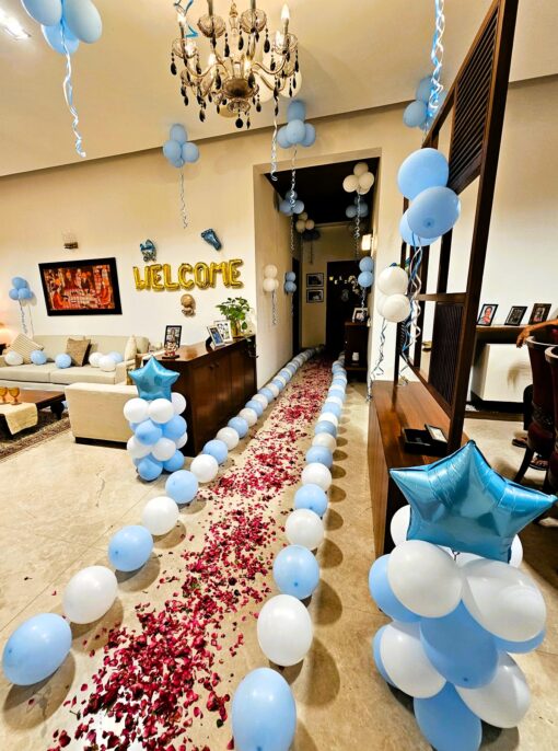 Petals and Balloons Welcome baby decor