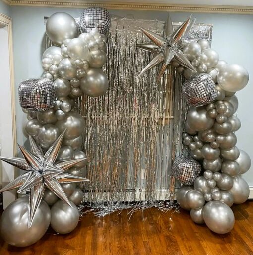All-Silver Birthday Elegance Decor - Image 2