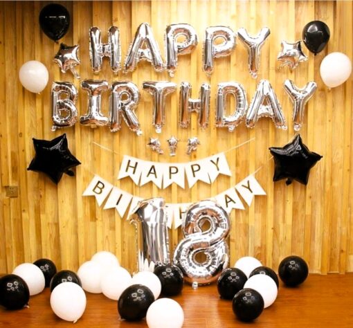 Black & White Birthday Bash Decor