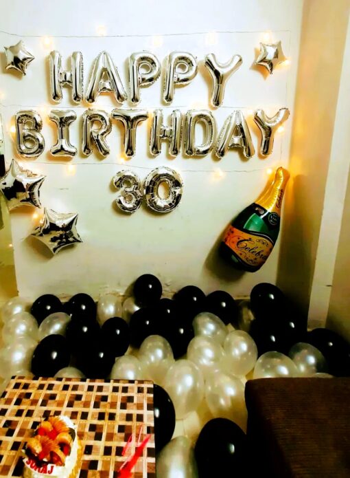 Black & White Birthday Bash Decor - Image 5