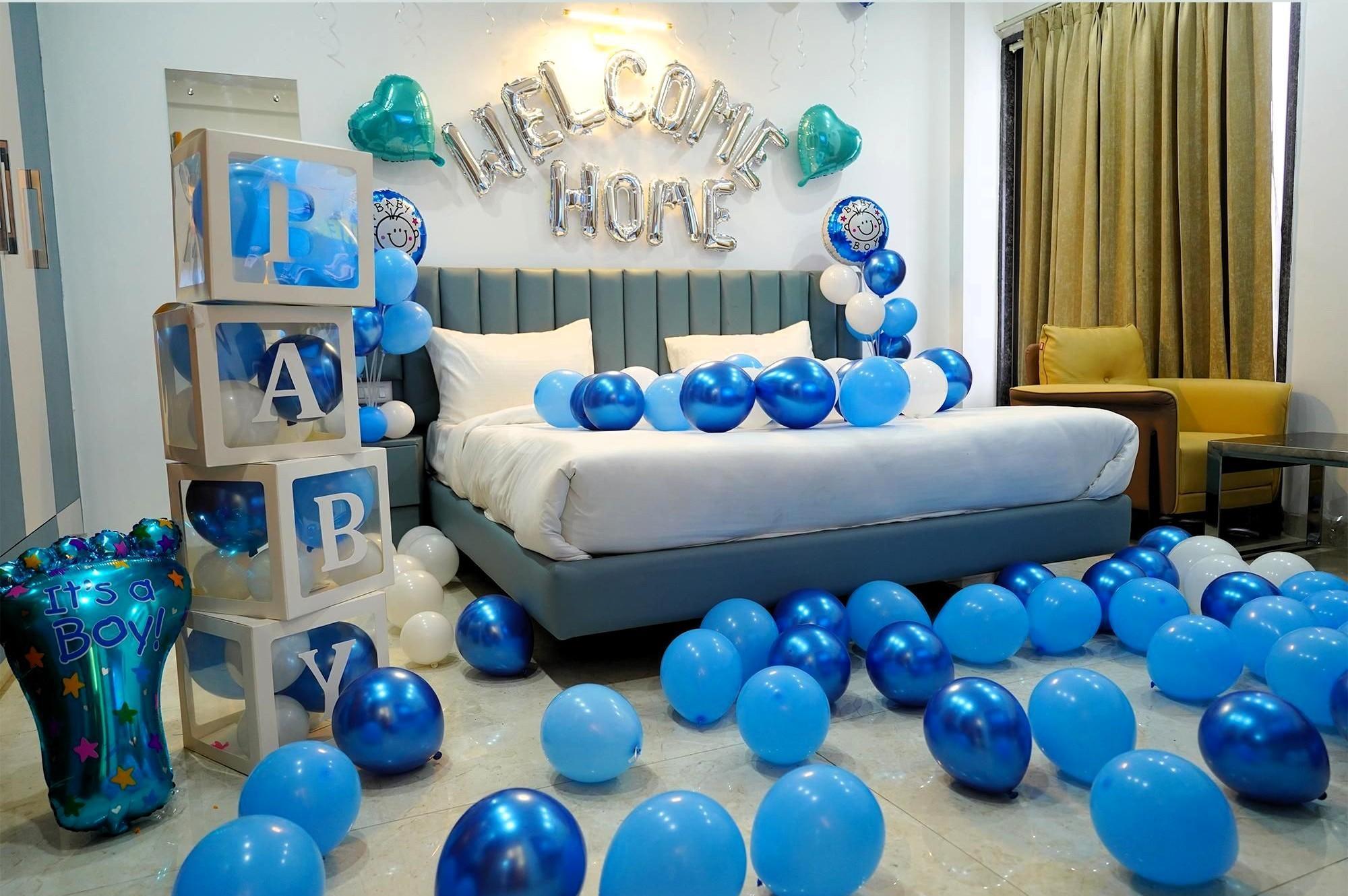 Blue Balloon Bliss : Welcome Baby Boy Decor - Image 3