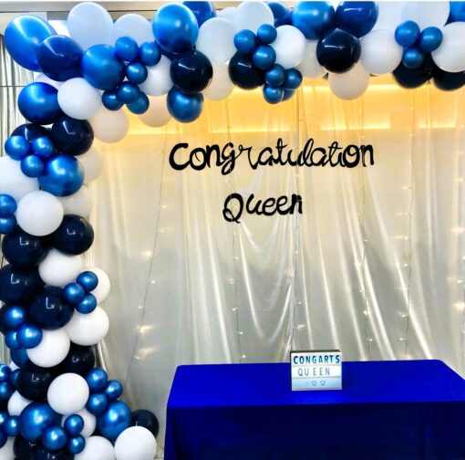 Minimalist Blue & Silver Birthday Decor - Image 3