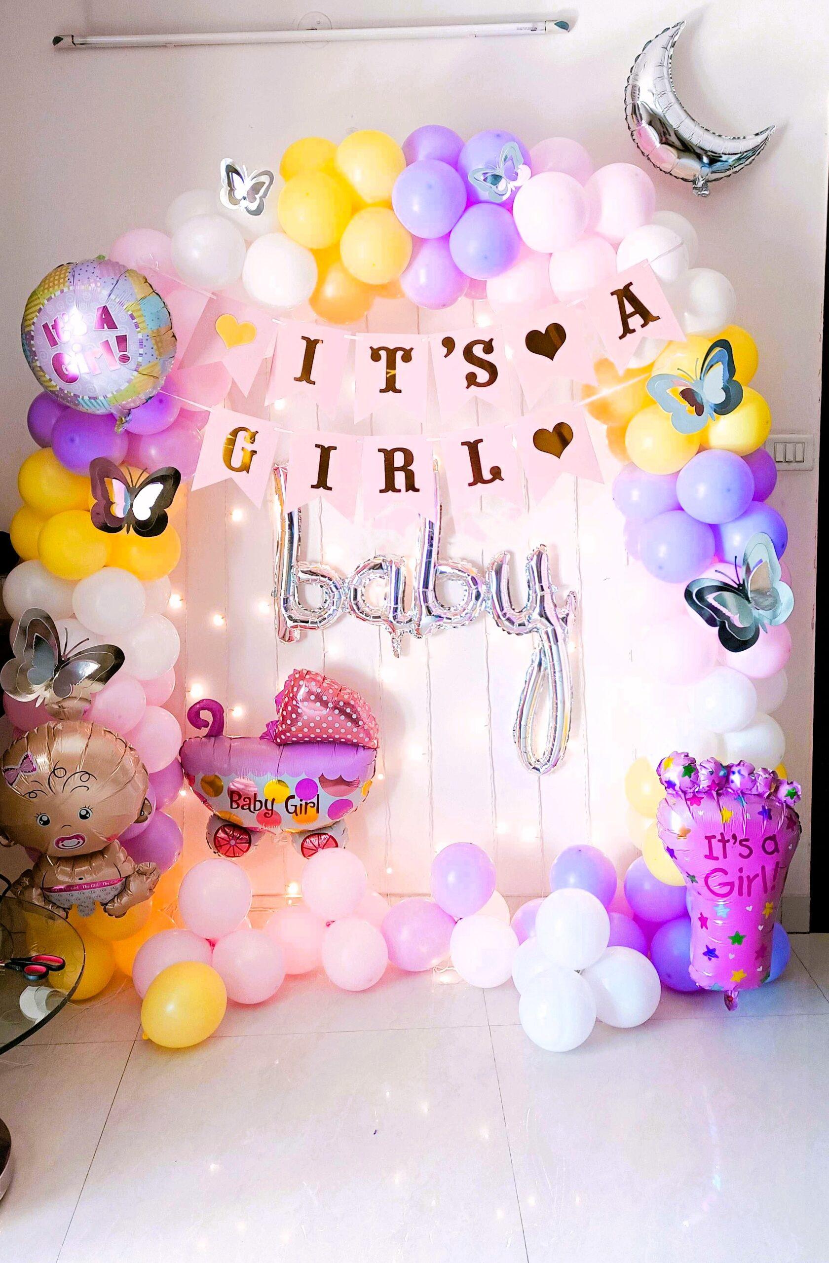 Pastel Pink & White Welcome Baby Girl Decor - Image 4