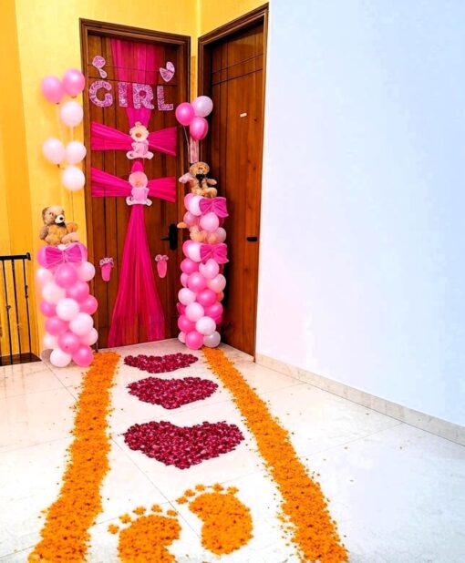 Petals Carpet Welcome Baby Girl Decor